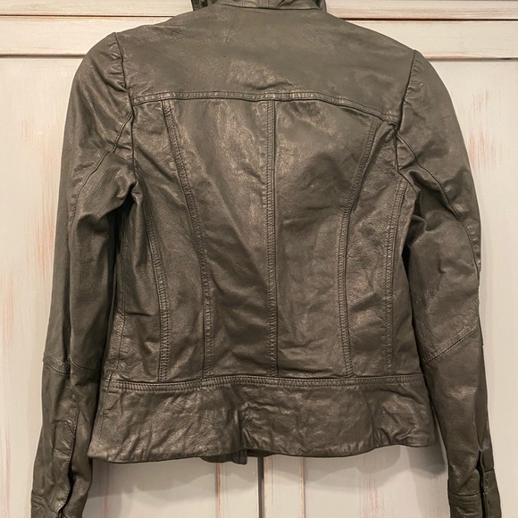 All Saints Black Leather Jacket - Picture 3 of 3